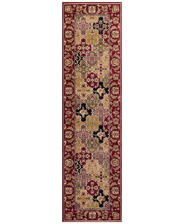 Kas - Cambridge Panel 7325 Red 2'2" x 7'11" Runner Area Rug