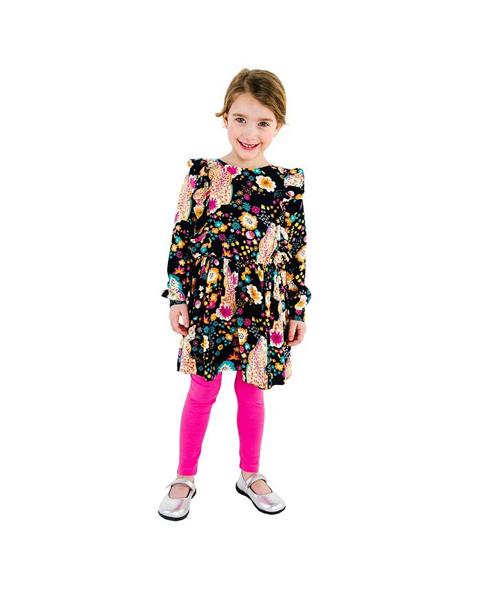 Masala Baby Girls Fantasia Dress Cheetah Floral - Macy's