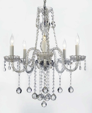Murano Empress Crystal 5-Light Chandelier with Faceted Crystal Balls