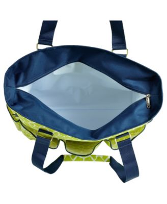 Large Insulated Six Pocket Travel Bag-Zip Top - Leak Proof Lining