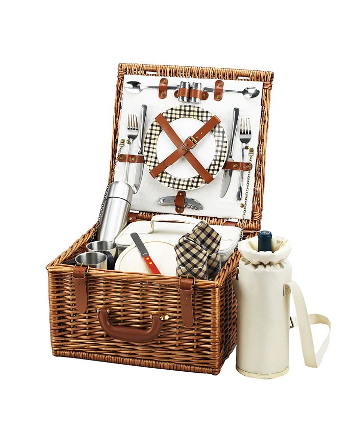 Picnic At Ascot Cheshire English Style Willow Picnic and Coffee Basket