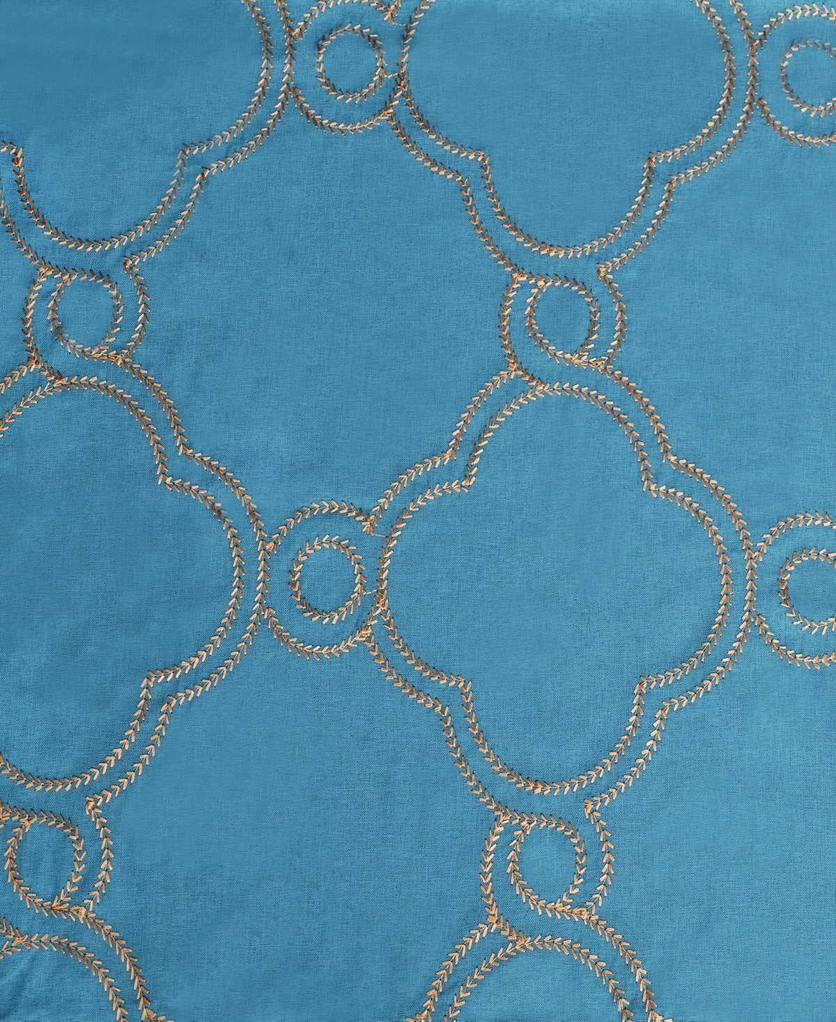 Superior Moroccan Geometric Trellis Semi-Sheer Window Curtain Panel Set