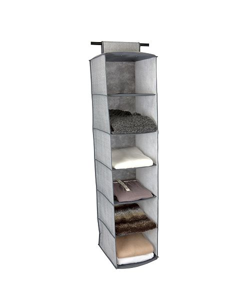 Simplify 6 Shelf Closet Organizer In Gray Reviews Cleaning Organization Home Macy S