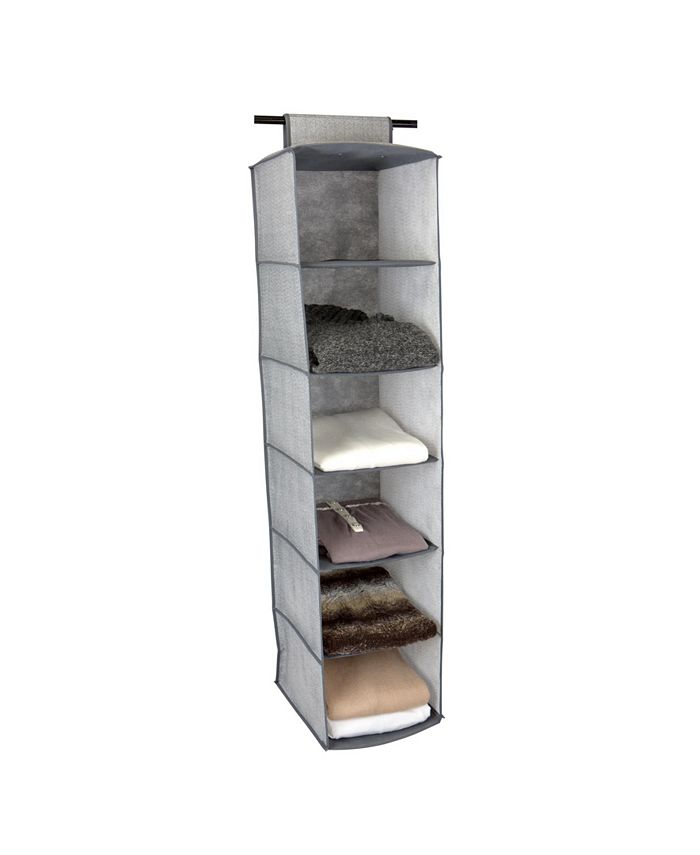 Simplify 6 Shelf Closet Organizer in Gray - Macy's