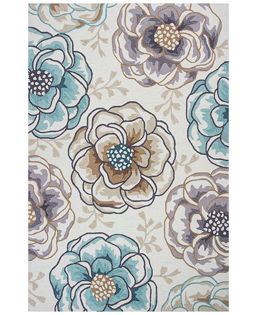 Kas Closeout Sonesta Floral Vines 2041 Ivory Beige 7 6 Round Area Rug Reviews Rugs Macy S