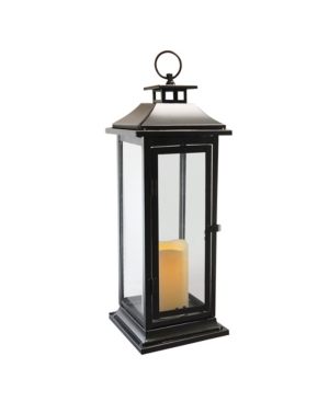 Macy's Lumabase Black Traditional Metal Lantern With Led Candle