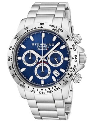 stuhrling men's stainless steel chronograph watch