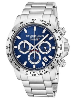 stuhrling original men's stainless steel chronograph watch