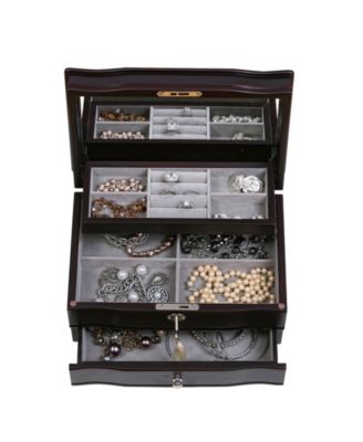 Davina Locking Wooden Jewelry Box