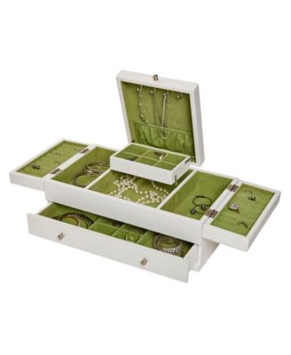 Everly Wooden Triple Lid Jewelry Box