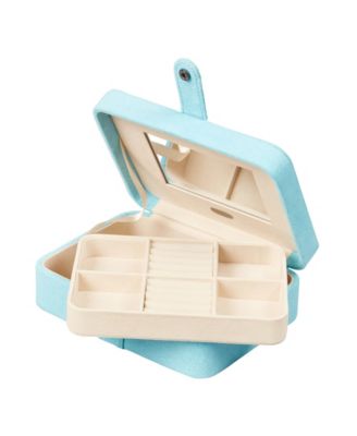 Giana Plush Fabric Jewelry Box with Lift Out Tray