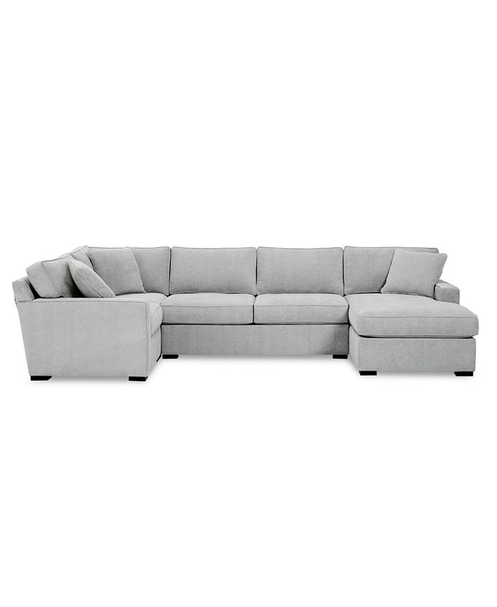 Furniture Radley 4Pc. Fabric Chaise Sectional Sofa with Corner Piece