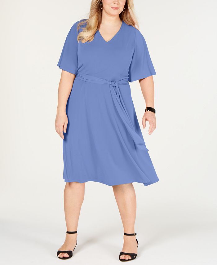 Macy's navy blue plus size dress new arrivals