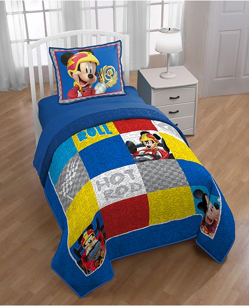 Disney Jr Mickey Mouse Clubhouse Roadster Racer Twin Quilt With
