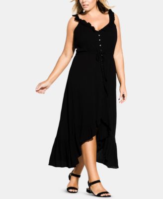 City Chic - Plus Size Ruffled Maxi Dress
