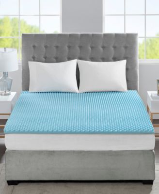 Madison Park 1.5" Gel Memory Foam Reversible Cooling Mattress Topper, Twin