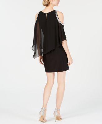 MSK Embellished Cold-Shoulder Dress