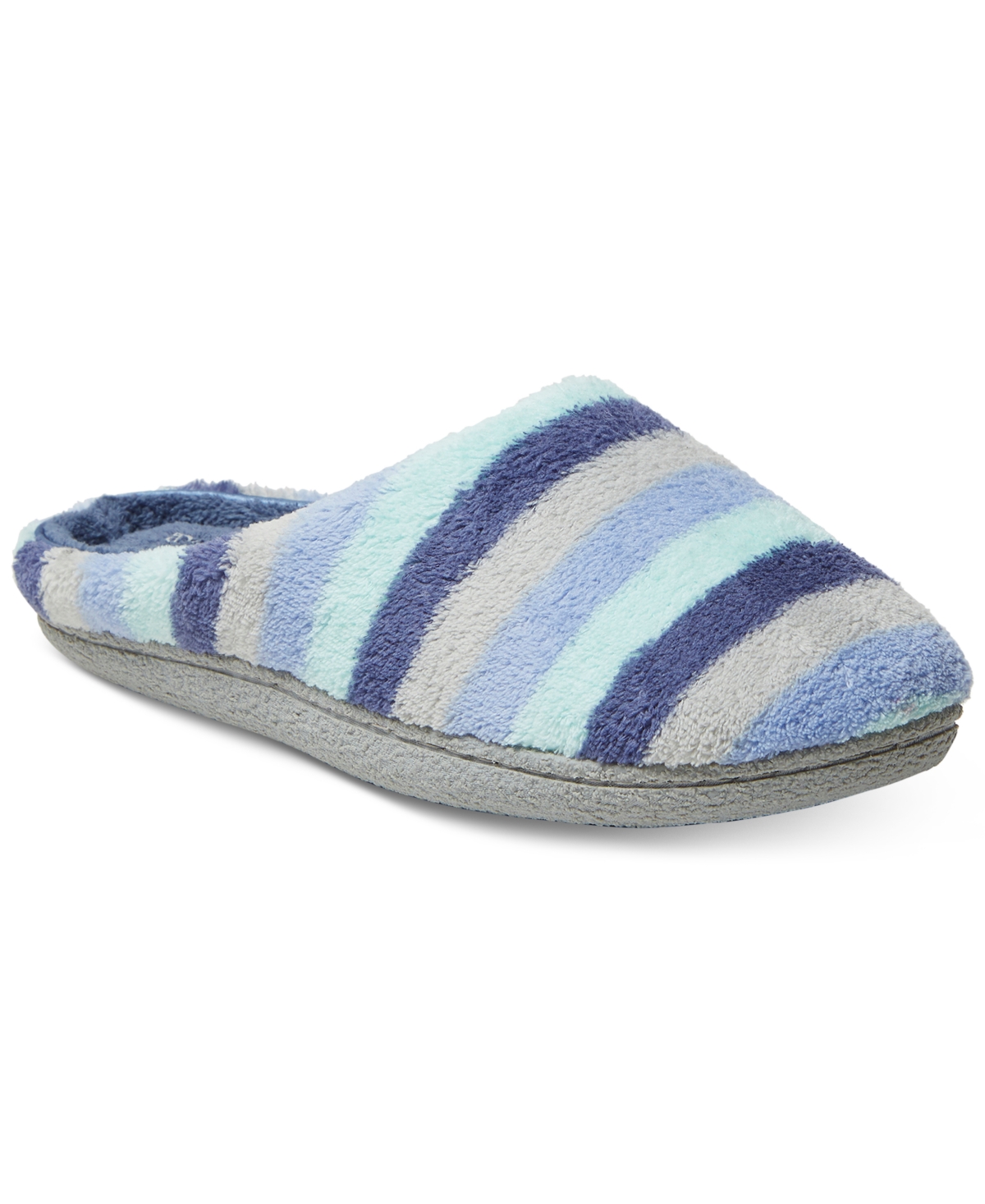 Leslie Quilted Microfiber Terry Clog Slipper, Online Only - Blue Multi