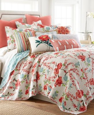 Levtex Simone Floral Quilt Sets In White