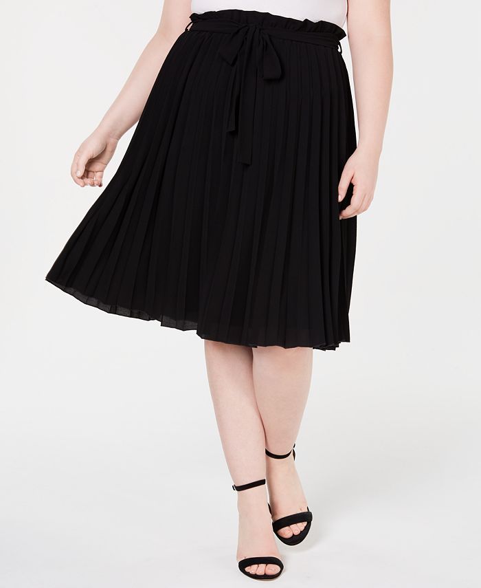 Monteau Trendy Plus Size Pleated Skirt - Macy's