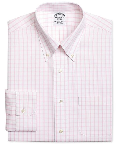 Brooks Brothers Men's Regent Classic/Regular Fit NonIron Pink