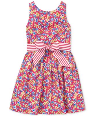 girls blue floral dress