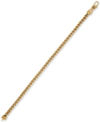 Esquire Men's Jewelry Esquire Men's Chain Bracelet in Gold-Tone Ion-Plated Stainless Steel