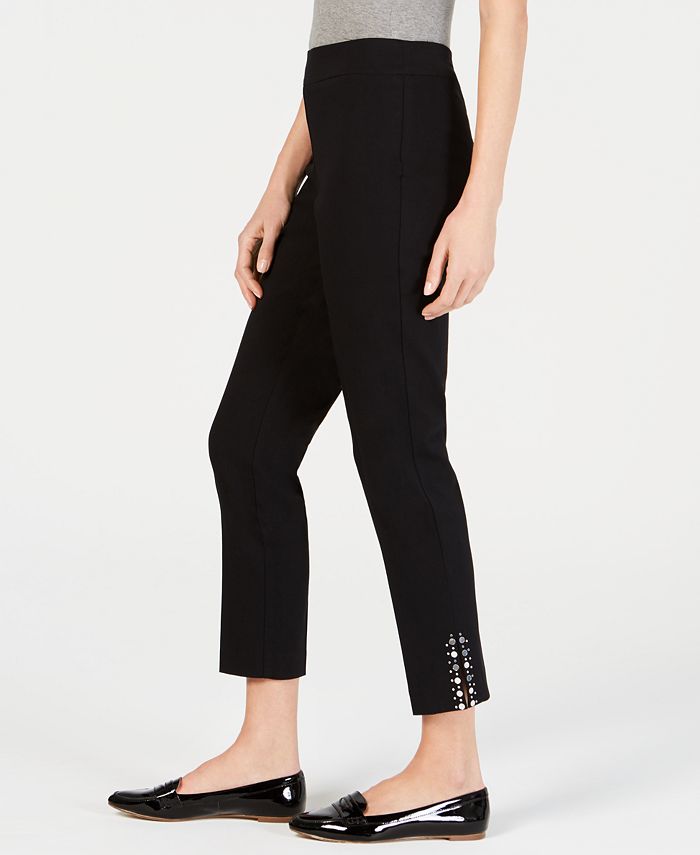 JM Collection Mirror-Trim Ankle Pants, Created for Macy's - Macy's