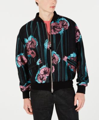 Just Cavalli - Men's Floral Embroidered Bomber Jacket