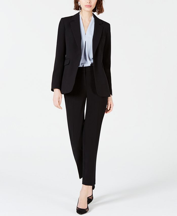 Bar III Women's One-Button Jacket, Straight-Leg Pants & Blouse, Created ...