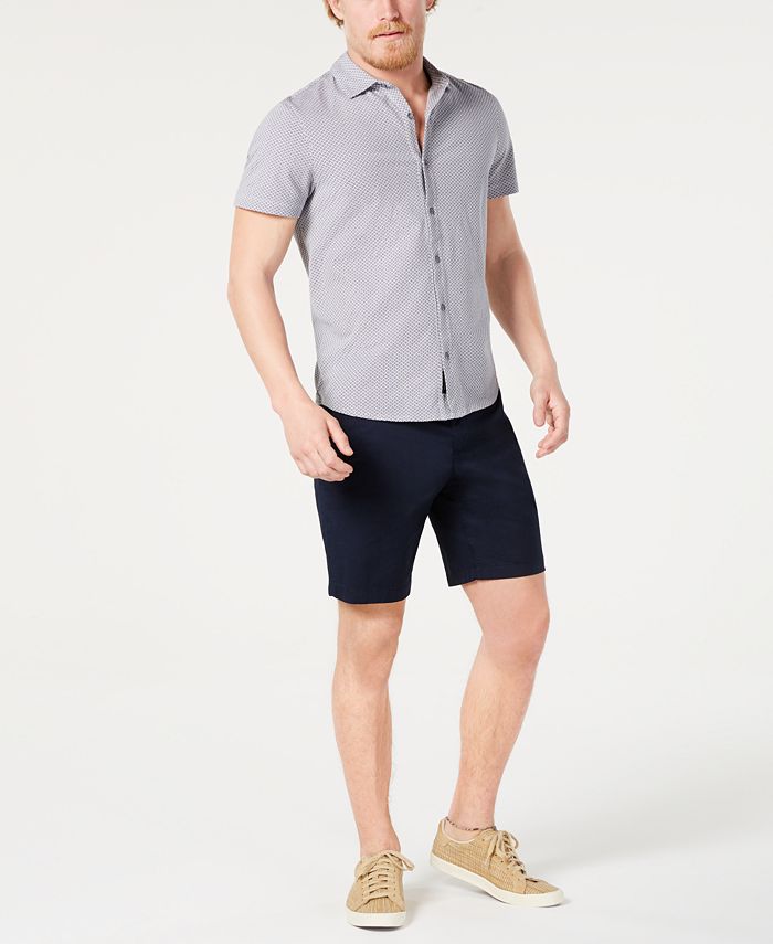 Michael Kors Men's Neat Shirt & Stretch Poplin Shorts & Reviews - All Men's  Clothing - Men - Macy's