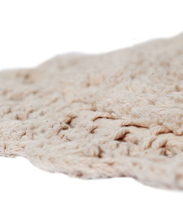 Home Dynamix Shabby Chic Crochet Reversible 2Piece Cotton Bath Mat Set