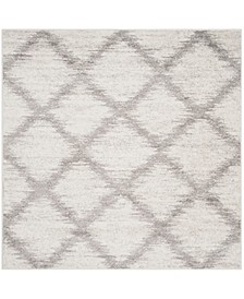 Adirondack Ivory and Silver 6' x 6' Square Area Rug
