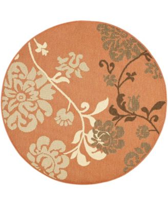 Courtyard Terra Natural and Brown Area Rug Collection