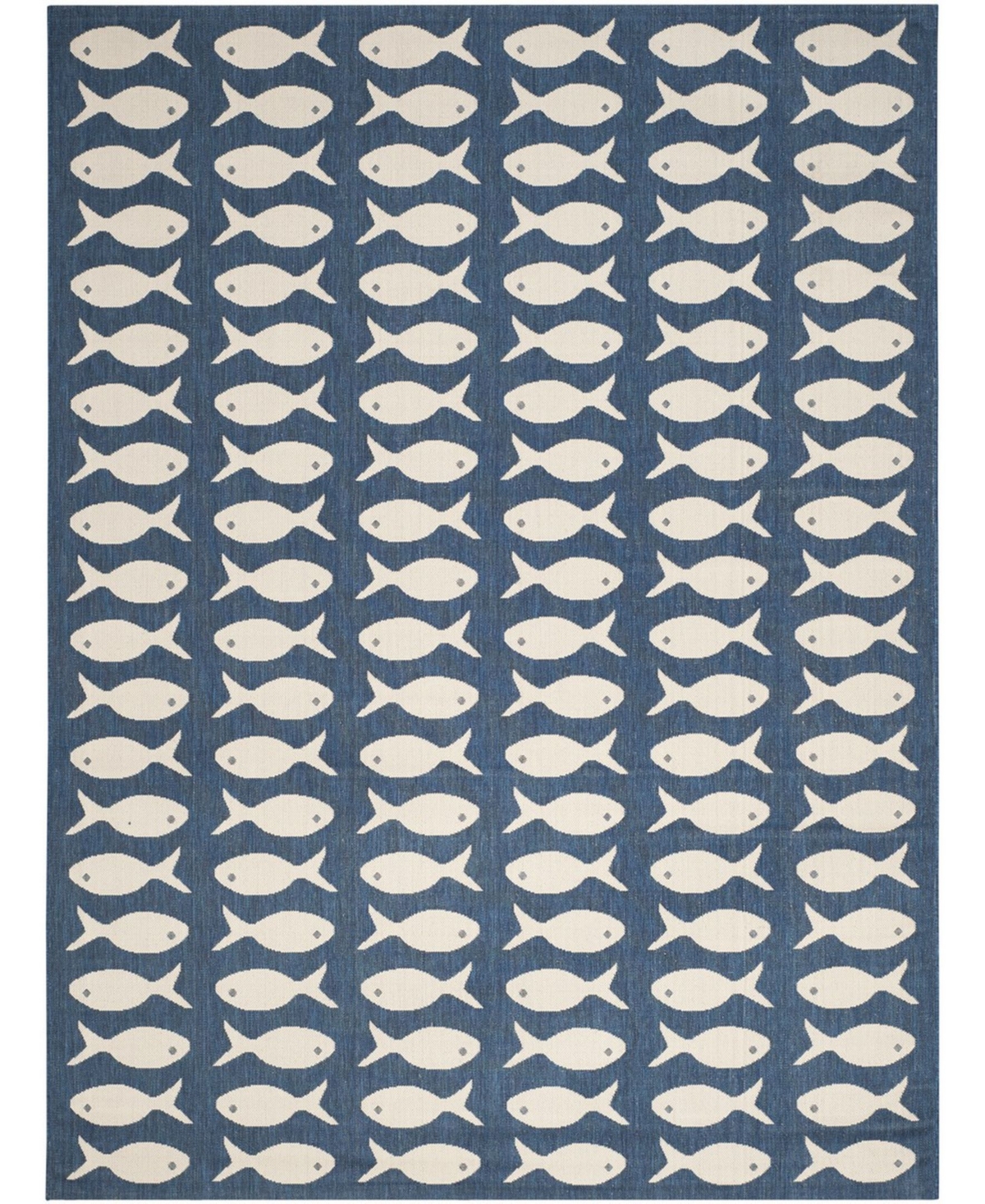 Safavieh Courtyard Navy and Beige 8' x 11' Sisal Weave Outdoor Area Rug - Navy