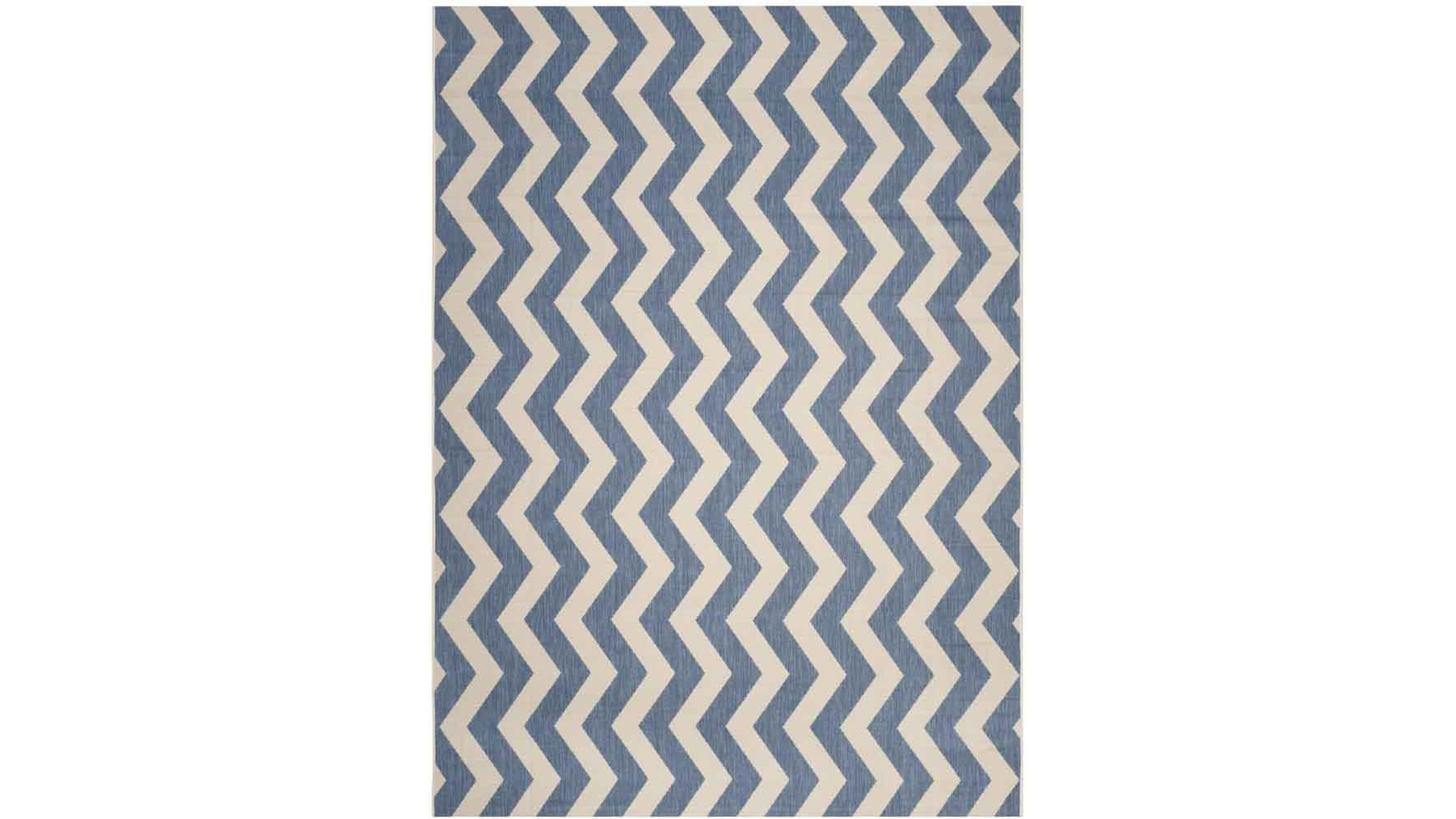 Safavieh Courtyard CY6245 Blue and Beige 8' x 11' Sisal Weave Outdoor Area Rug