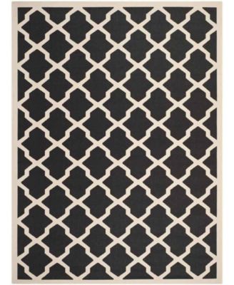 Courtyard CY6903 Black and Beige 8' x 11' Sisal Weave Outdoor Area Rug