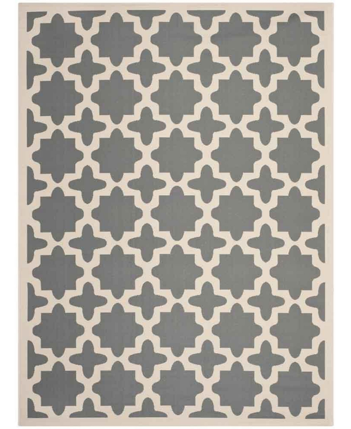 Safavieh Courtyard Anthracite and Beige 8' x 11' Sisal Weave Outdoor Area Rug - Anthracite