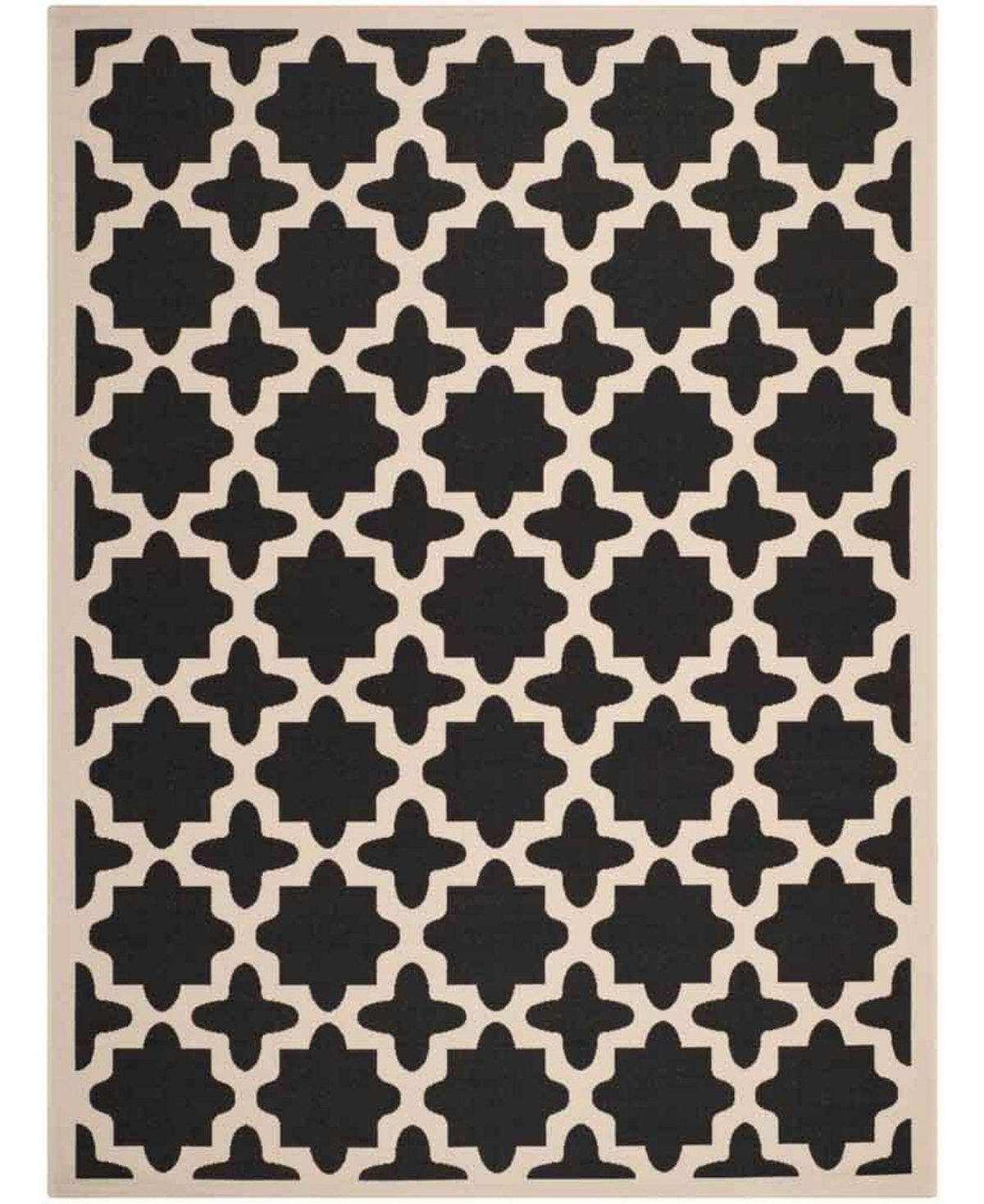 Safavieh Courtyard Black and Beige 8' x 11' Sisal Weave Outdoor Area Rug - Black / Be