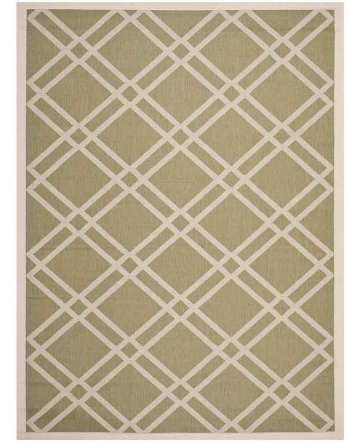 Safavieh Courtyard Green and Beige 8' x 11' Sisal Weave Outdoor Area Rug - Green