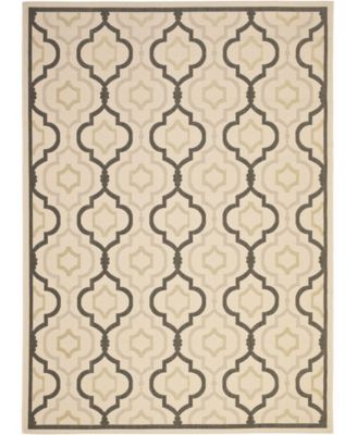 Courtyard CY7938 Beige and Black 8' x 11' Outdoor Area Rug
