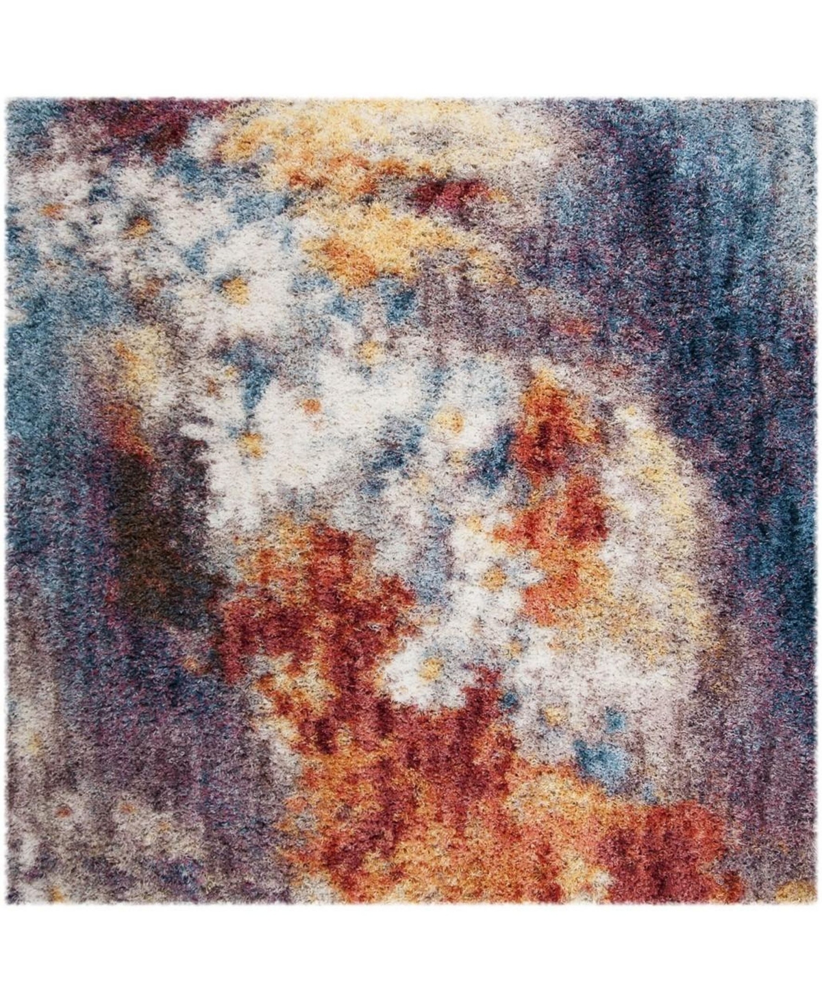 Safavieh Gypsy Rust and Ivory 6'7in x 6'7in Square Area Rug - Rust