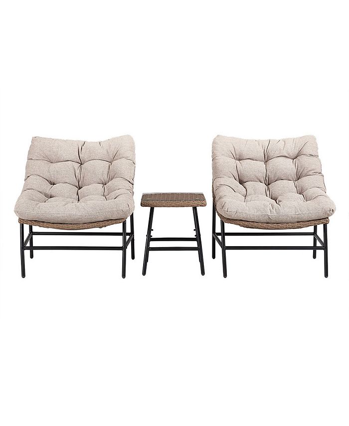 Walker edison outdoor hotsell rattan scoop chairs