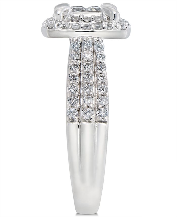 Macy's Diamond Double Halo Engagement Ring (1 ct. t.w) in 14k White ...