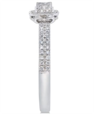 Diamond Halo Engagement Ring (1/2 ct. t.w) in 14k White Gold