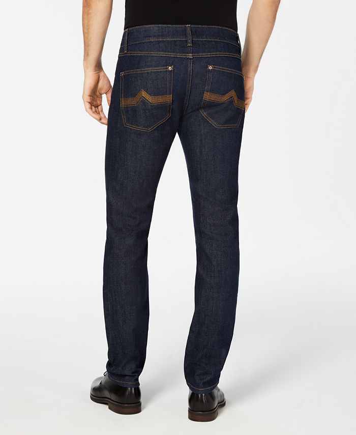 INC International Concepts I.N.C. Men's Slim Straight Fit Dark Jeans ...