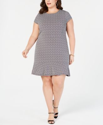 ruffle hem dress plus size