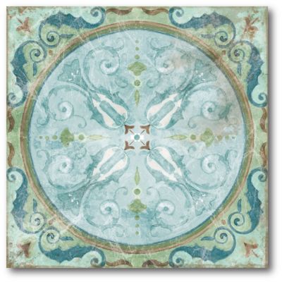Courtside Market Antique Tile Gallery-Wrapped Canvas Wall Art - 16" x 16"