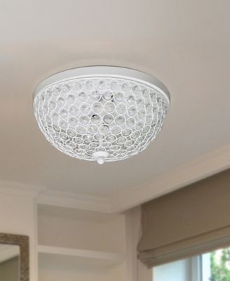 Elegant Designs 2 Light Elipse Crystal Flush Mount Ceiling Light