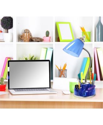 Limelight's Flossy Organizer Desk Lamp with Charging Outlet Lazy Susan Base